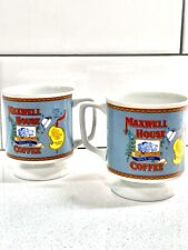 Vintage MAXWELL HOUSE COFFEE Cups Mugs 1970's Set Of 2 picture