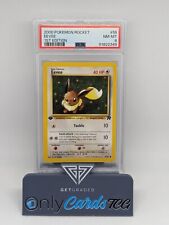 Pokemon PSA NM-MT 8 Graded Slab. Rocket Eevee, 1st Edition Trading Card picture