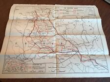 Antique War Map 1918 Battle Front Western, Italian GENERAL DRAFT CO NEW YORK picture