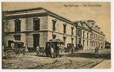 Vintage Postcard 1920s El Salvador La Universidad Tram Libreria Universal Photo picture