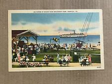 Postcard Norfolk VA Virginia Ocean View Amusement Park Rides Ship Vintage PC picture
