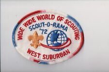 1972 West Suburban Wide Wide World Of Scouting Scout-O-Rama patch picture