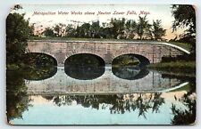 1910 NEWTON LOWER FALLS MASS. METROPOLITAN WATER WORKS LEIGHTON POSTCARD P3465 picture