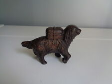 Antique/Vintage St Bernard Dog Cast Iron Coin Bank with Rescue Back Pack picture
