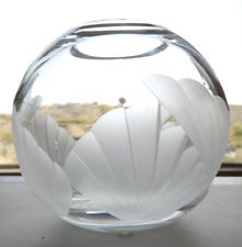 Gorgeous LENOX Crystal Fanlight Rose Bowl Vase 4 3/4