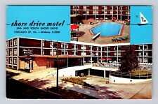 Chicago IL-Illinois, Shore Drive Motel, Advertisement, Antique Vintage Postcard picture
