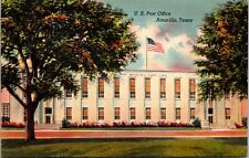 US Post Office Amarillo Texas 1946 Colourpicture Linen Postcard picture