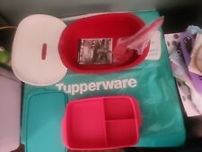 Tupperware Everyday Essentials Legacy Rice With Spoon & Lunch Box 3 Dividers New picture