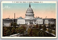 View of US Capitol From Library of Congress, Washington, DC Postcard picture