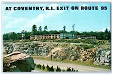 Coventry Exit Rhode Island RI Postcard Congress Inn On Route 95 c1950's Vintage picture