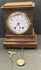 1916 Antique Seth Thomas Mahogany Wales Rectangle Mantle Clock Fully Working picture