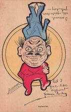 Lederer Comic Split Personality Upside Down Man View 2 Ways Vintage Postcard picture
