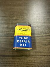 vintage Coast to Coast empty tube repair kit tin, great colors, man cave decor picture