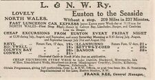 London & North Western Railway Euston To The Seaside 1909 Advert L&NWR picture