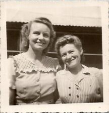 Manly Masculine Strong Alpha European Looking Lesbian Couple 1940s Vintage Photo picture