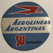 ARGENTINA AIRLINES NOS Vintage Airline Luggage Label Decal Tag  picture