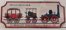 Vintage Yorkraft Wooden Wall Hanging Train DeWitt Clinton by John B. Jervis 1831 picture