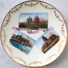 Salt Lake City, UT 1900 Porcelain Dish Plate, Jonroth Studios, Germany, Utah picture