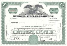 National Steel Corp. - 1970's dated Stock Certificate - Bought out by U.S. Steel picture