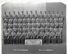 1944 Vintage 8 x 10 B&W Photo 446th Platoon U.S. Marine Corps San Diego WW2 NICE picture