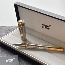 Montblanc Silver Gold Color Classic Luxury Kelly Ballpoint Pen Writers Stripe picture