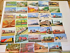 Vintage Large Postcard Lot USA Trains Locomotives picture