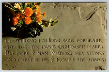 c1960s Shakespear's Grave Inscription Holy Trinity Church Vintage Postcard picture