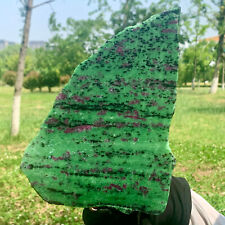 1.67LB Natural green Ruby zoisite (anylite) slice crystal slab sample Healing picture