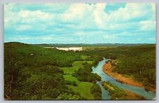 Postcard Panoramic View of Table Rock Dam and White River Missouri Ozarks picture
