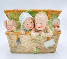 RARE Miniature Gebrüder Heubach - Piano baby box - Bisque porcelain 1890 picture