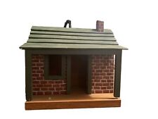 Vintage Handmade Wood Cabin, Very sturdy and cute 91/2 wide x 7