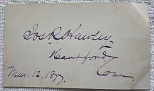 UNION Brigadier General JOSEPH R HAWLEY Signed Autograph US Civil War Signature picture