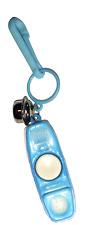 Vintage 1980s Plastic Charm Blue Telephone Phone Charms Necklace Clip On Retro picture