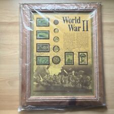 WORLD WAR II MILITARY COLLECTORS STAMP & COIN COLLECTION Plaque Sealed picture