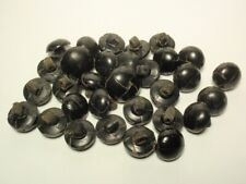 Lot of Vintage Black Braided Faux Leather Shank Sewing Buttons *As-Is* picture