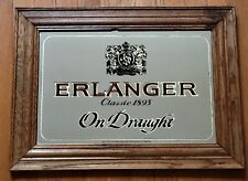 Vintage Mirror Bar Sign Erlanger On Draught Classic 1893 Beer Advertising Sign  picture