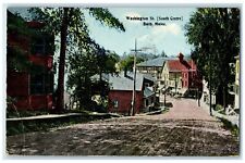 1913 Washington St. South Centre Dirt Road Bath Maine ME Posted Antique Postcard picture