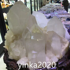 440LB TOP Large Natural Clear quartz crystal Mineral specimen Decoration+stand picture