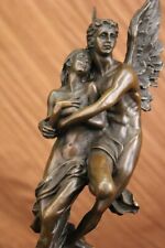 Art Deco/Nouveau Cupid Psyche Eros Handmade by Lost Wax Method Bronze Statue Art picture