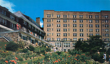 Pocono Manor Inn with flowers and balcony Pennsylvania vintage unposted picture