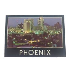 Postcard Night Lights Downtown Phoenix Petley Arizona AZ Cityscape VTG 1.1.2 picture