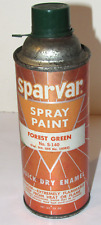 VINTAGE 1964 SPARVAR SPRAY PAINT CAN FOREST GREEN QUICK DRY ENAMEL 13 OZ picture