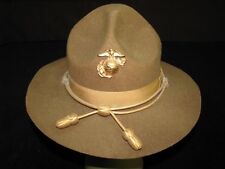 Dated 1944 Marine Corps Service Hat With Officer's Gold Cord picture
