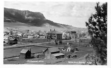 Vtg Sundance WY Wyoming Black Hills Aerial View Town Farms RPPC 1930's Postcard picture