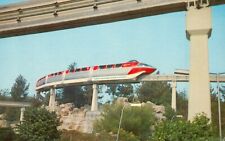 DISNEYLANDS First Daily-Operated MONORAIL 1963 Vtg POSTCARD “highway in the sky” picture