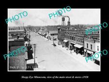 OLD LARGE HISTORIC PHOTO OF SLEEPY EYE MINNESOTA THE MAIN STREET & STORES c1920 picture