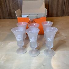 Jagermeister 2CL Shot Glass Set of 6 Frosted Stemmed Cordial Footed picture
