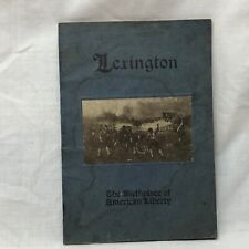Vintage 1915 Lexington Booklet The Birthplace of American Liberty picture
