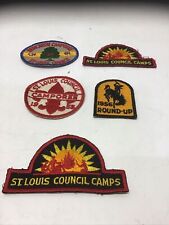 5 Patches -1954-56 St. Louis Council Boy Scouts (1) Dedication Camporee Roundup picture