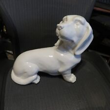 XLarge Ceramic Dachshund Statue - White Gorgeous Magnificent picture